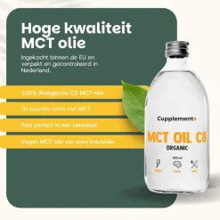 10% korting | Cupplement Combideal MCT C8 Olie Biologisch