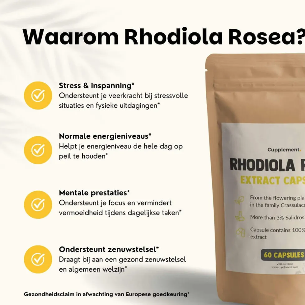 30% korting | Cupplement Combideal Rhodiola Rosea Capsules 500 mg