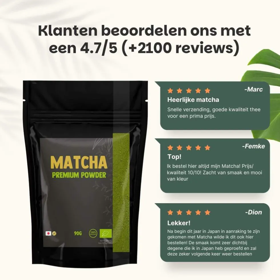 10% korting | Cupplement Combideal Matcha Thee Poeder Premium Biologisch