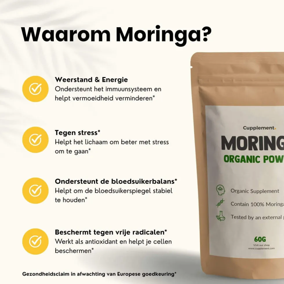 45% korting | Cupplement Multipack Moringa Poeder Biologisch