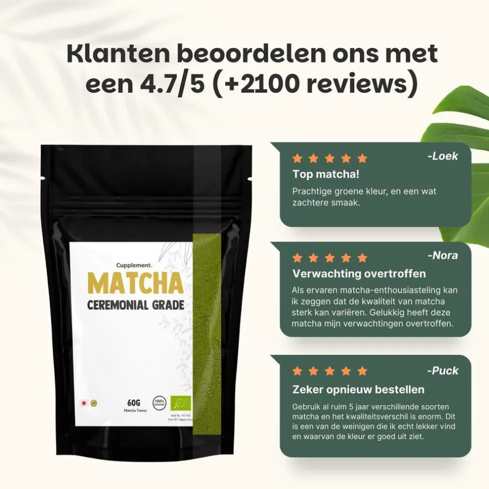 30% korting | Cupplement Multipack Matcha Poeder Ceremonial Grade