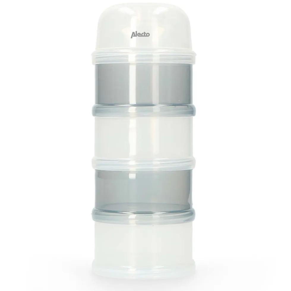 Alecto BF-4 - Melkpoedertoren, 4 grote stapelbare bakjes , verdeeltuit, wit/grijs