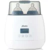 Alecto BW700TWIN - Snelle digitale duo flessenwarmer voor opwarmen, sterilisatie en ontdooien, wit