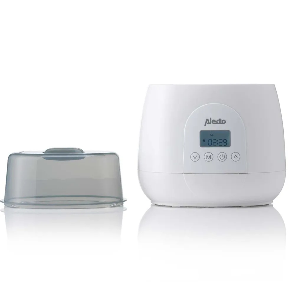 Alecto BW700TWIN - Snelle digitale duo flessenwarmer voor opwarmen, sterilisatie en ontdooien, wit