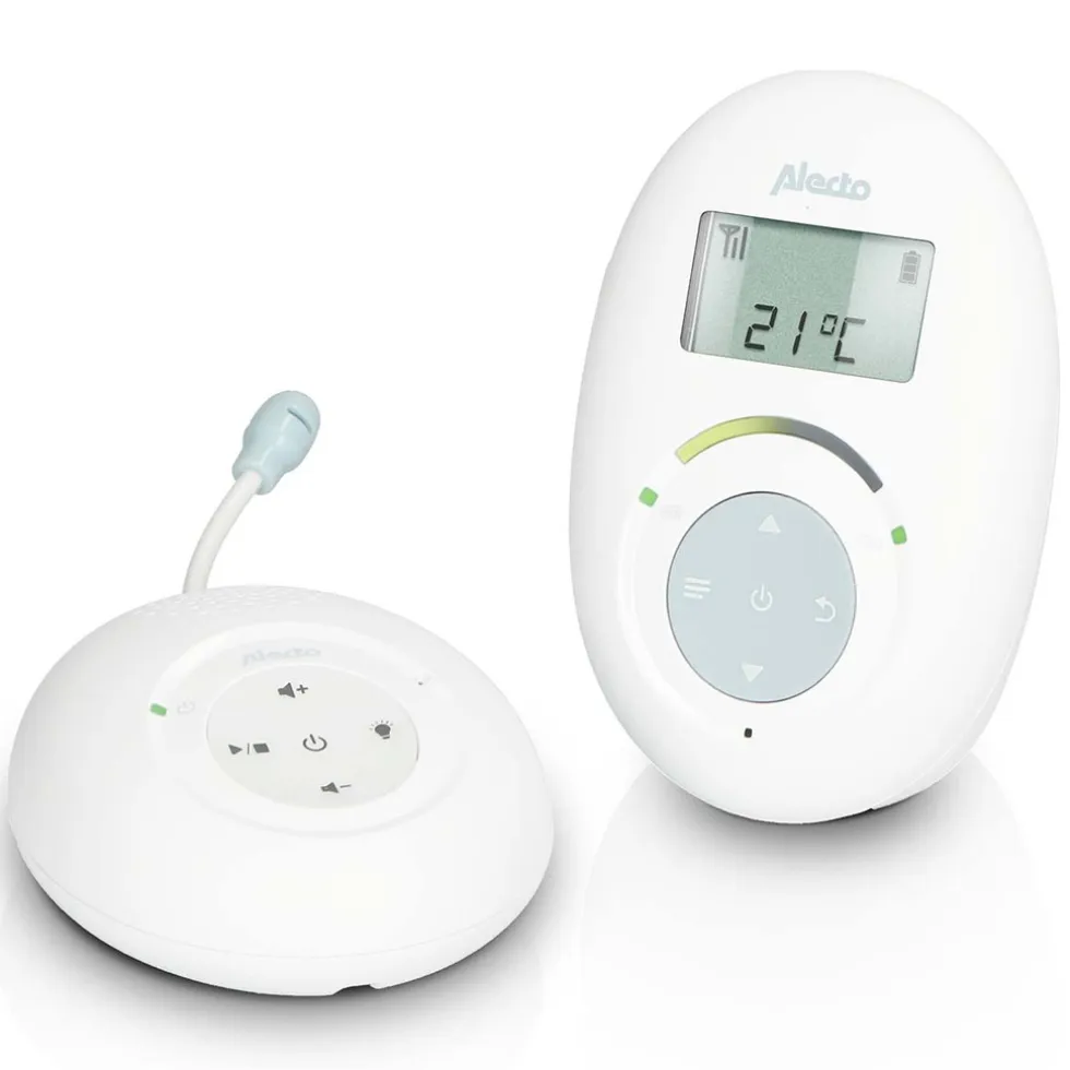 Alecto DBX120 - Full Eco DECT babyfoon met display - Wit/Lichtblauw