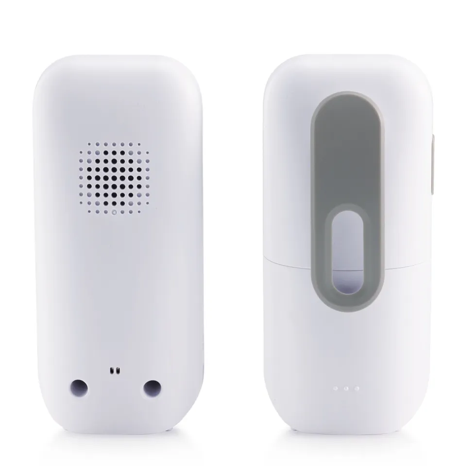 Alecto DBX135 - Moderne Full Eco audio babyfoon met heldere DECT-geluidskwaliteit, lange stand-by tijd en nachtlampje - Wit/Grijs