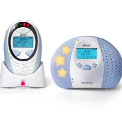Alecto DBX-88 ECO - Full Eco DECT babyfoon met display, wit/blauw