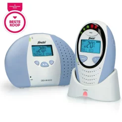 Alecto DBX-88 ECO - Full Eco DECT babyfoon met display, wit/blauw