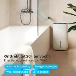 Auronic Luchtontvochtiger en Luchtreiniger 20L per dag