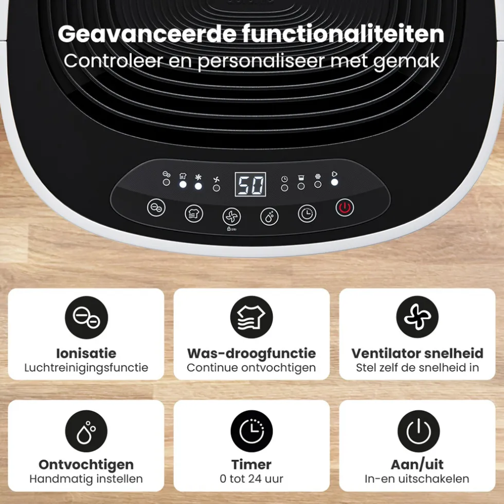 Auronic Luchtontvochtiger en Luchtreiniger 20L per dag