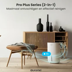 Auronic Luchtontvochtiger en Luchtreiniger 16L per dag