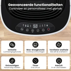 Auronic Luchtontvochtiger en Luchtreiniger 16L per dag