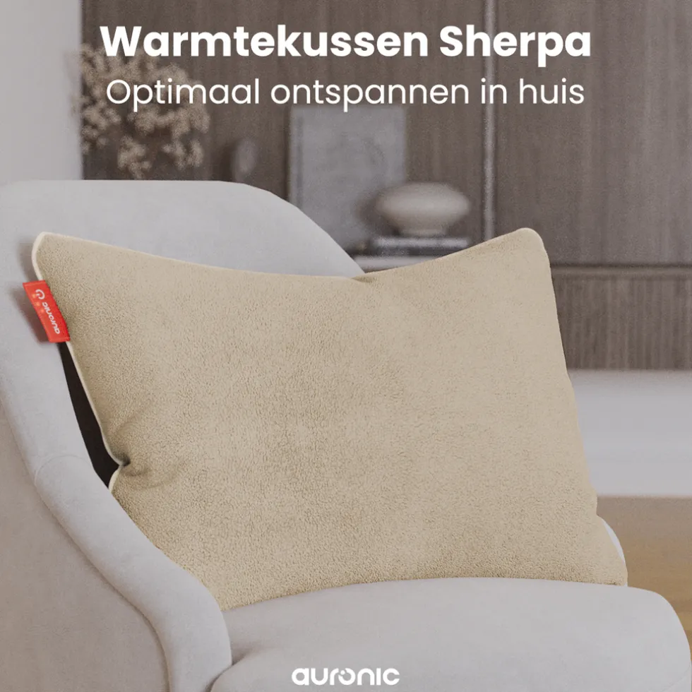 Auronic Sherpa Fleece Warmtekussen 45x60cm