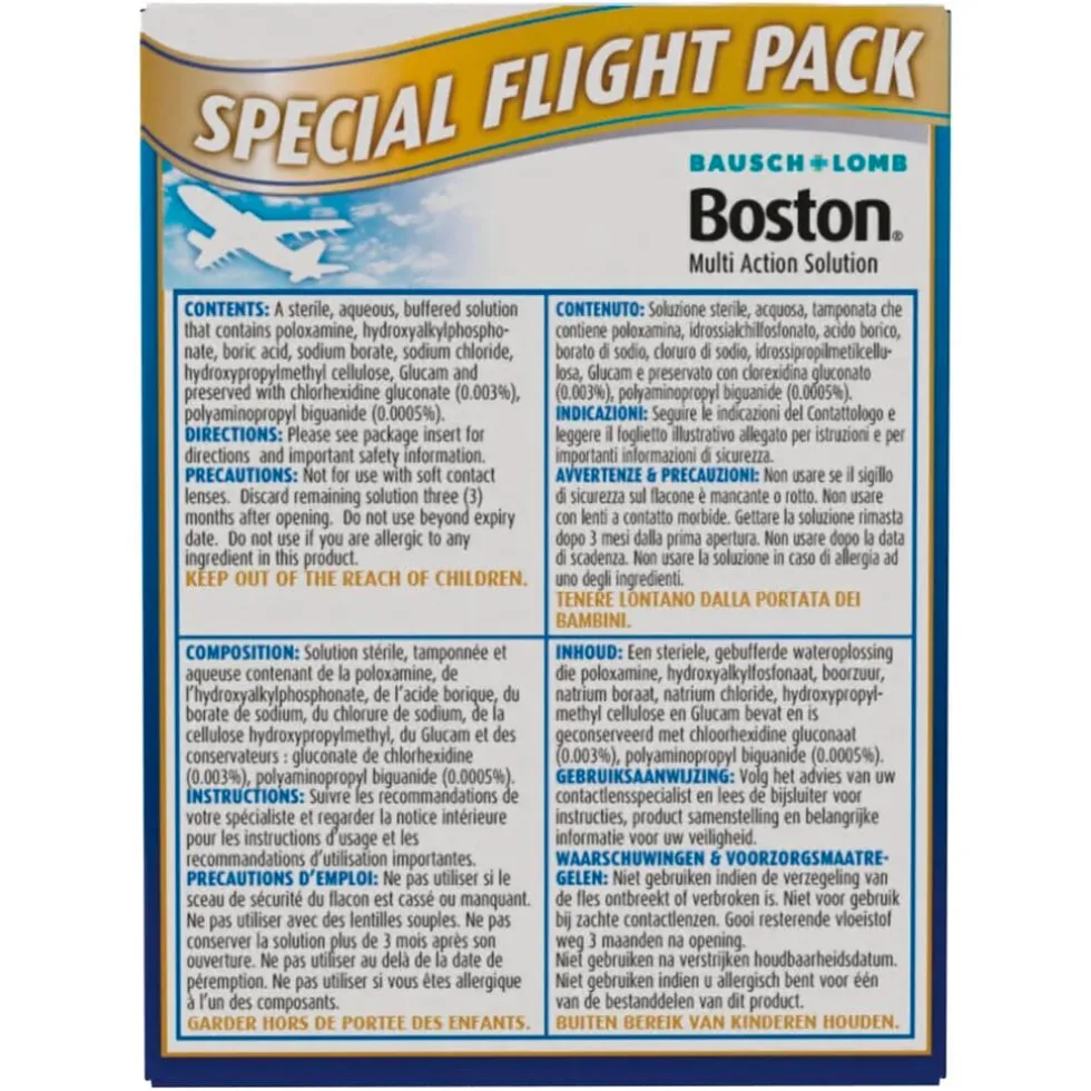 Bausch + Lomb Boston Simplus Lenzenvloeistof Special Flight Pack