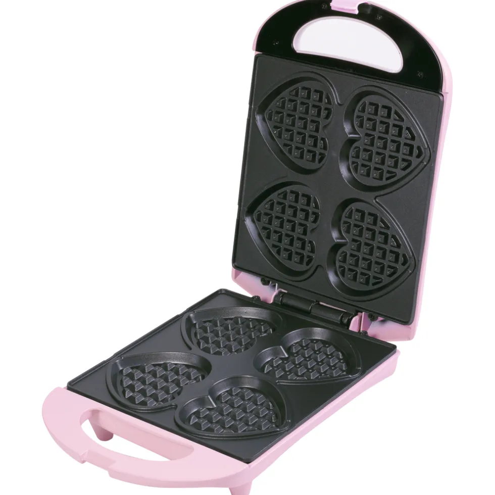 Bestron Wafelijzer Hartvormige Wafels Roze