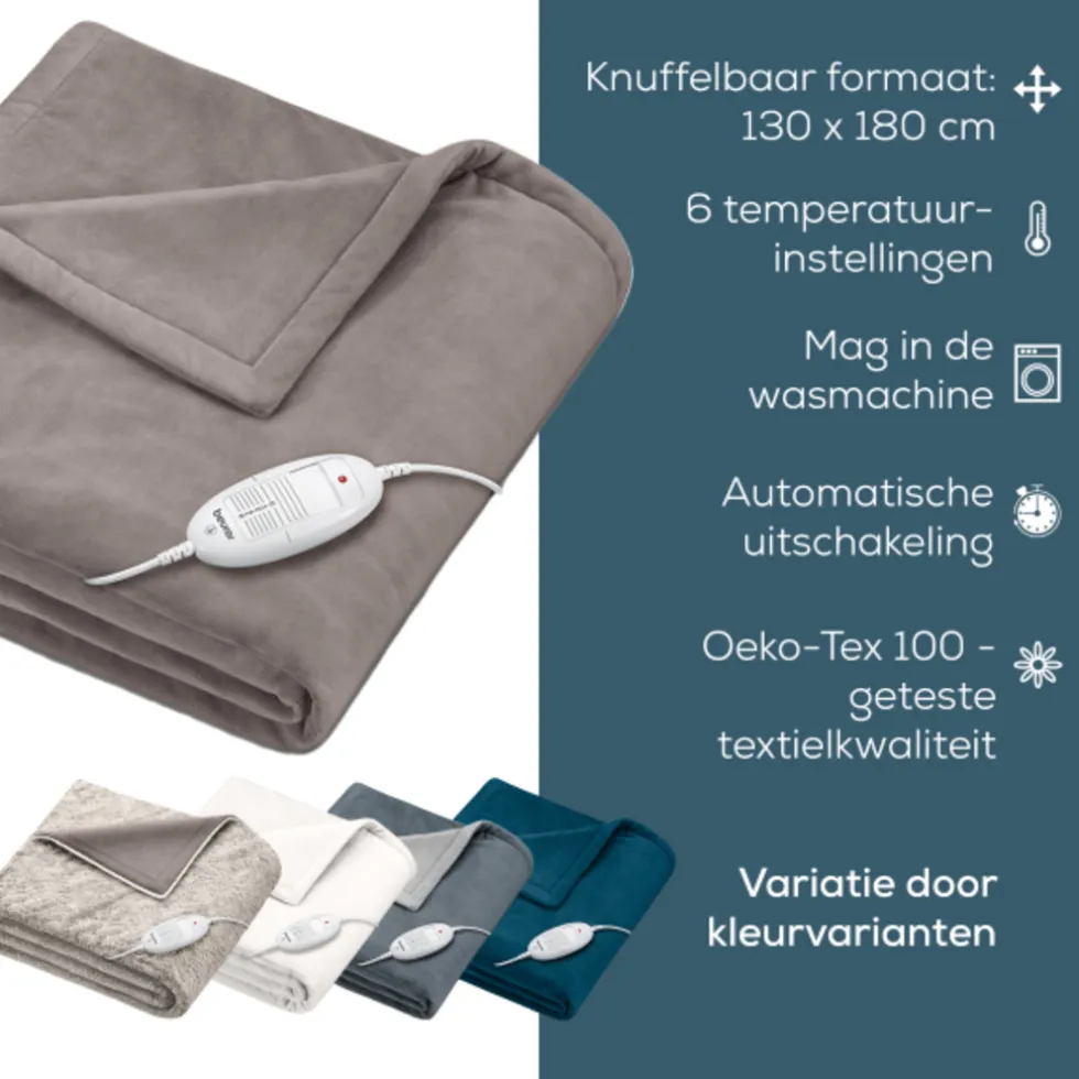 Beurer HD 75 Cosy Taupe Warmtedeken