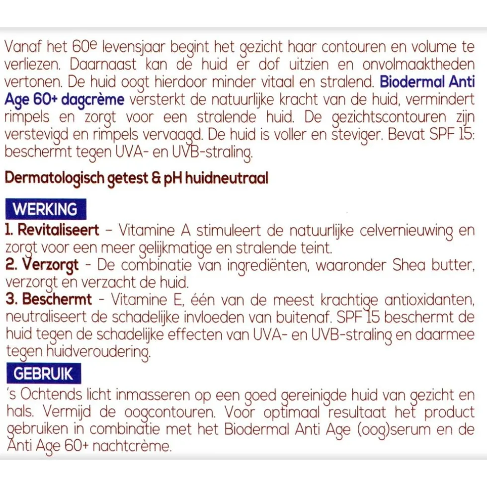 Biodermal Anti Age 60+ Dagcrème