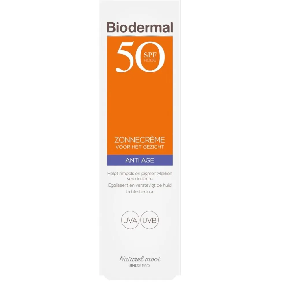 Biodermal Anti Age SPF50+ Zonnecrème voor het Gezicht