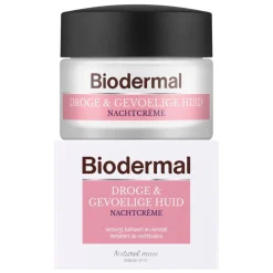 Biodermal Nachtcrème voor de Droge en Gevoelige Huid