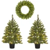 Black Box Trees Kunstkerstboompjes met krans verlicht