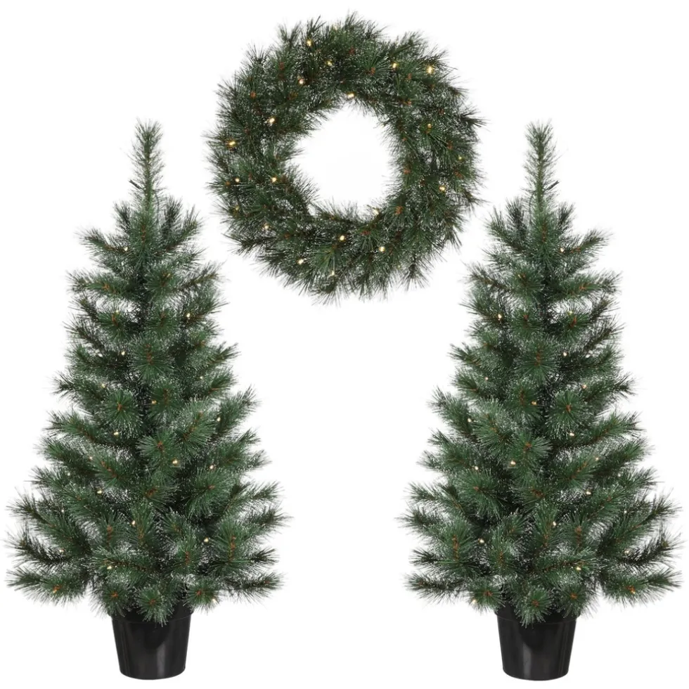 Black Box Trees Kunstkerstboomjes en krans set