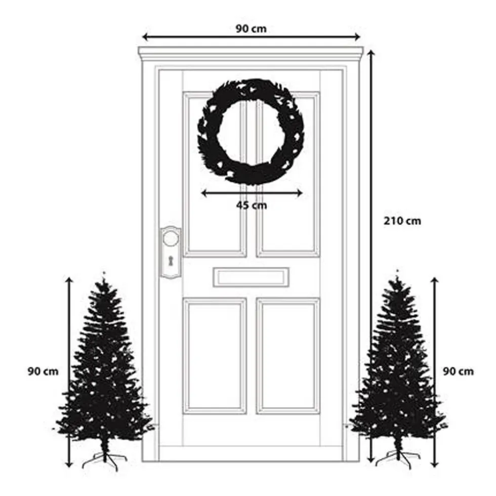 Black Box Trees Kunstkerstboomjes en krans set