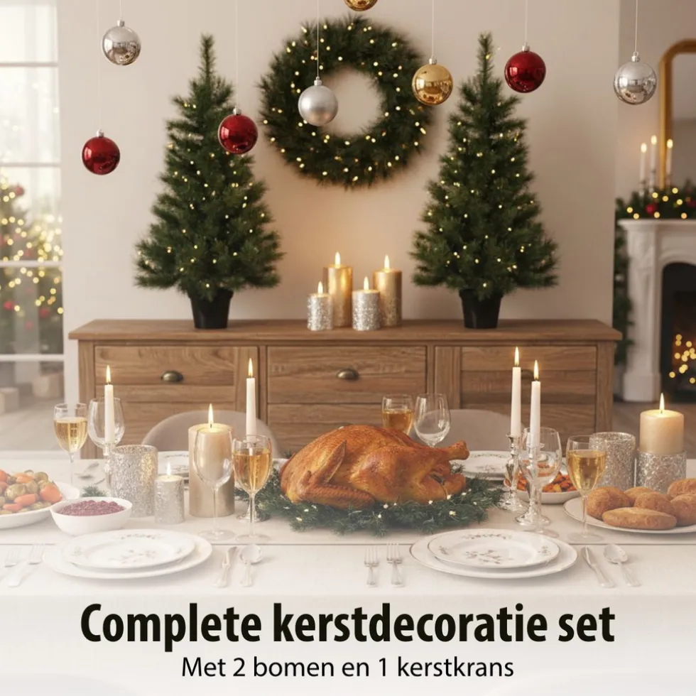 Black Box Trees Kunstkerstboomjes en krans set