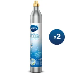 BRITA CO2 Cilinder Gascilinder voor Bruiswatertoestel 2 Stuks Multipack