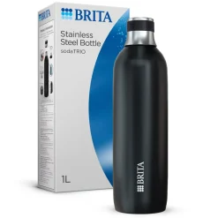 BRITA SodaTRIO RVS Grote Fles Zwart Single Unit