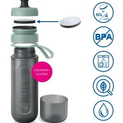 BRITA Waterfilterfles Active 0.6L Donkergroen inclusief 2 MicroDisc Single Unit