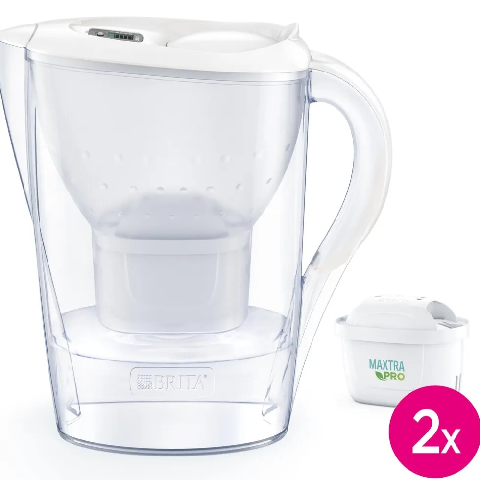 BRITA Waterfilterkan Marella Cool 2.4L Wit incl, 2 MAXTRA PRO waterfilterpatroon