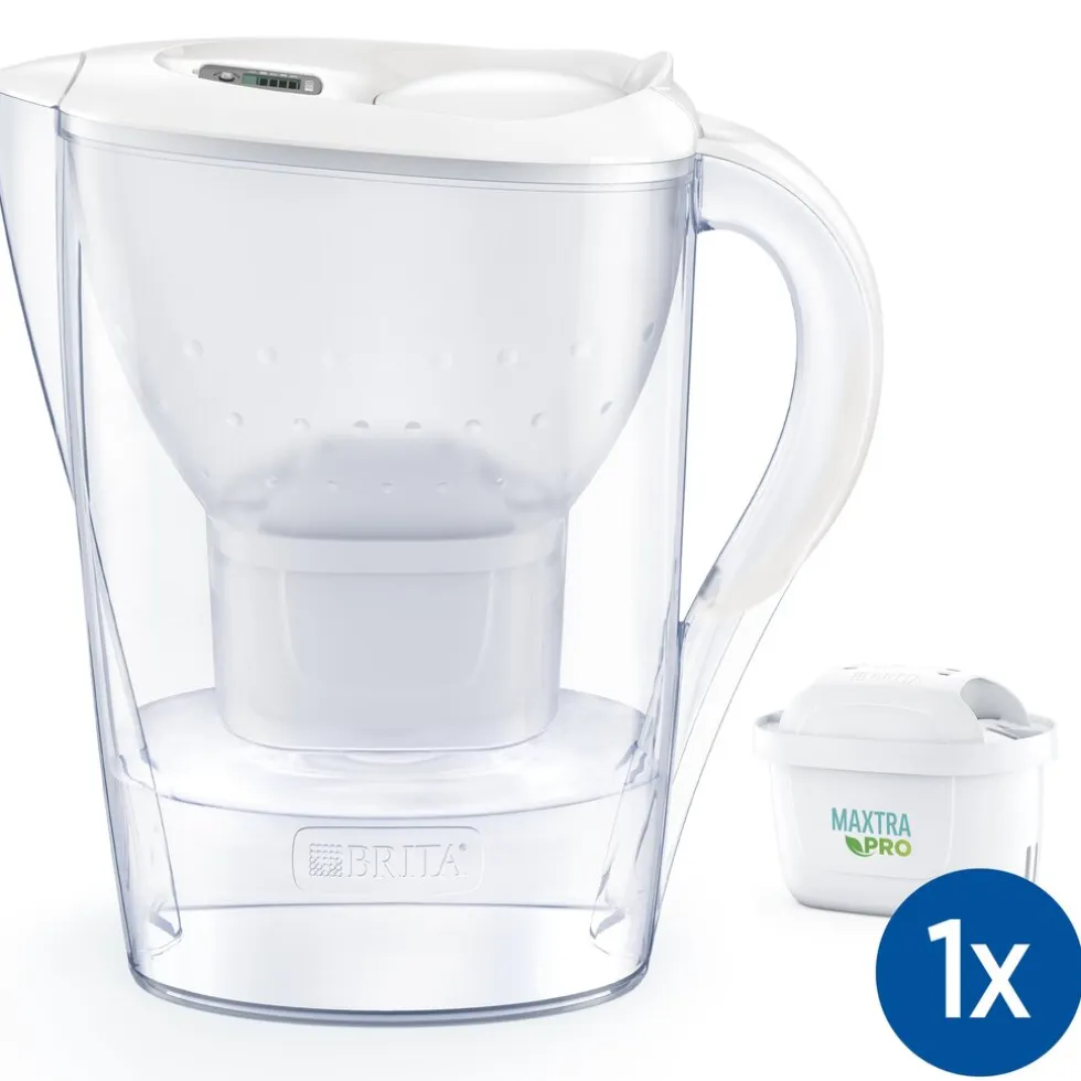 BRITA Waterfilterkan Marella Cool 2.4L Wit incl. 1 MAXTRA PRO ALL-IN-1 Waterfilterpatronen