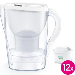 BRITA Waterfilterkan Marella Cool 2.4L Wit incl. 12 MAXTRA Filterpatroon