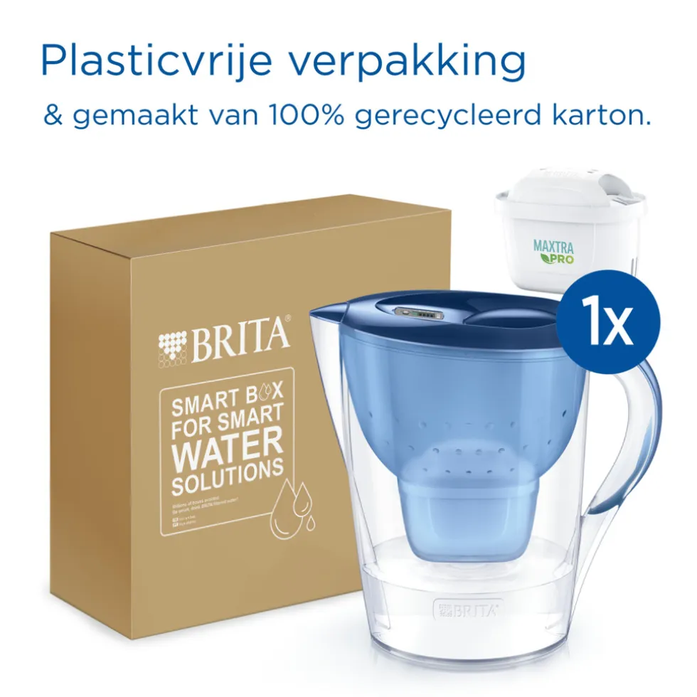 BRITA Waterfilterkan Marella XL 3.5L Blauw incl. 1 MAXTRA PRO Waterfilterpatroon