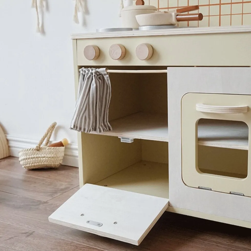 Buxibo Houten Kinderkeuken Inclusief Accessoires en Keukengerei Speelkeuken