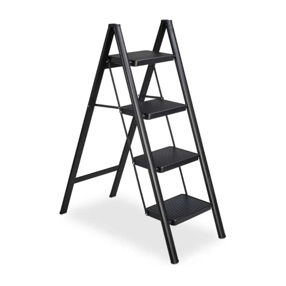 Buxibo Keukentrapje Vouwladder 4 Staps Keukenopstapje Opvouwbare ladderkruk
