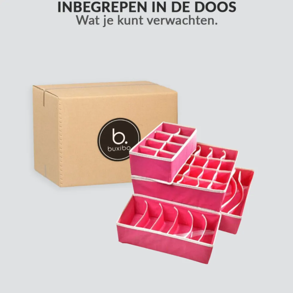 Buxibo Kleding Opbergbox Set Opvouwbaar 4 Stuks