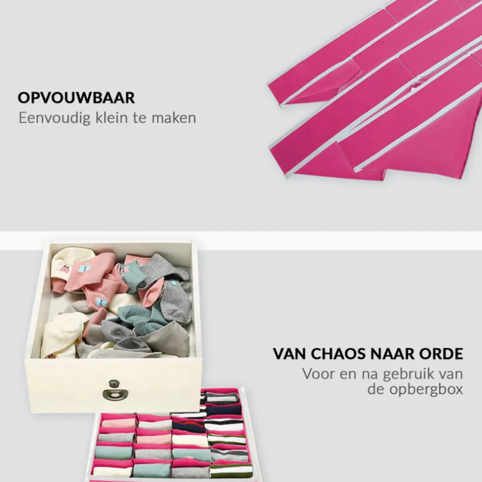 Buxibo Kleding Opbergbox Set Opvouwbaar 4 Stuks