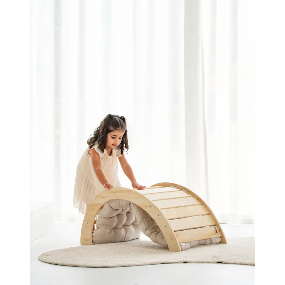 Buxibo Mini Houten Klimboog Montessori Klimrek Inclusief Kussen