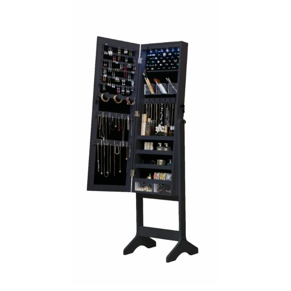 Buxibo Sieradenkast op Poten Met Spiegel Sieraden Organizer