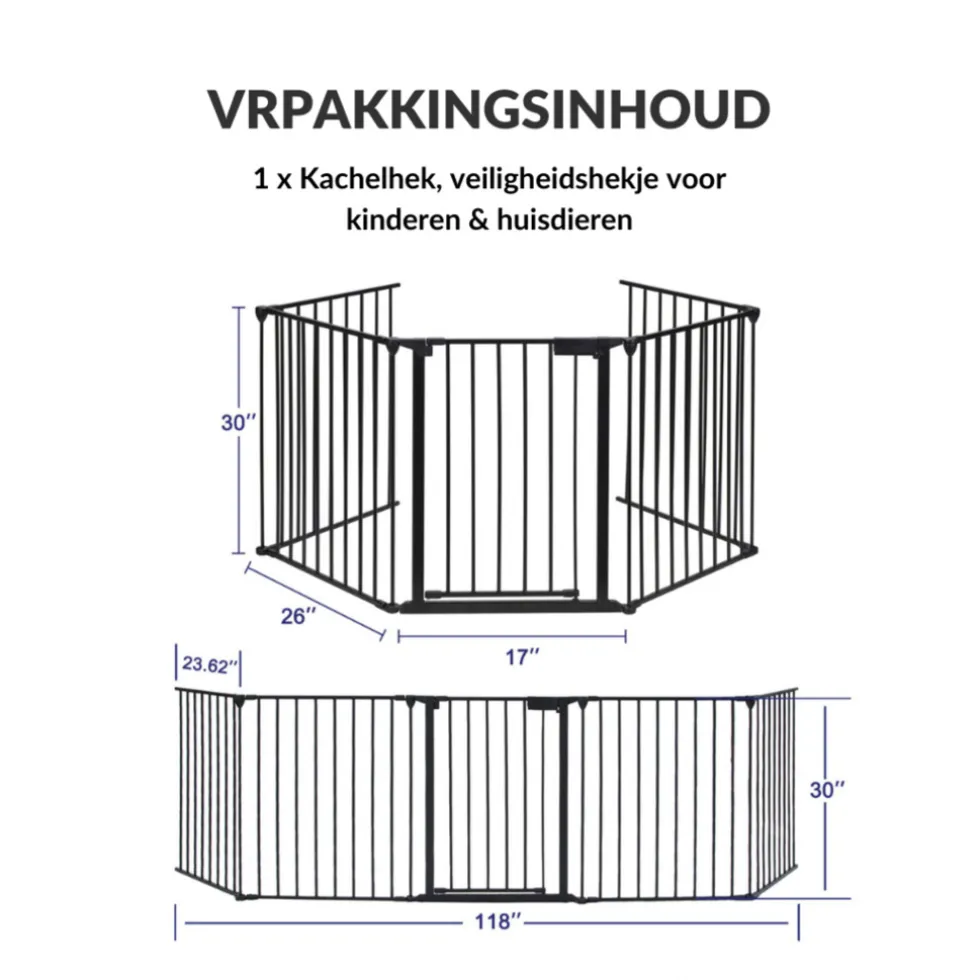 Buxibo Veiligheidshekje voor Kinderen Multifuctioneel hek