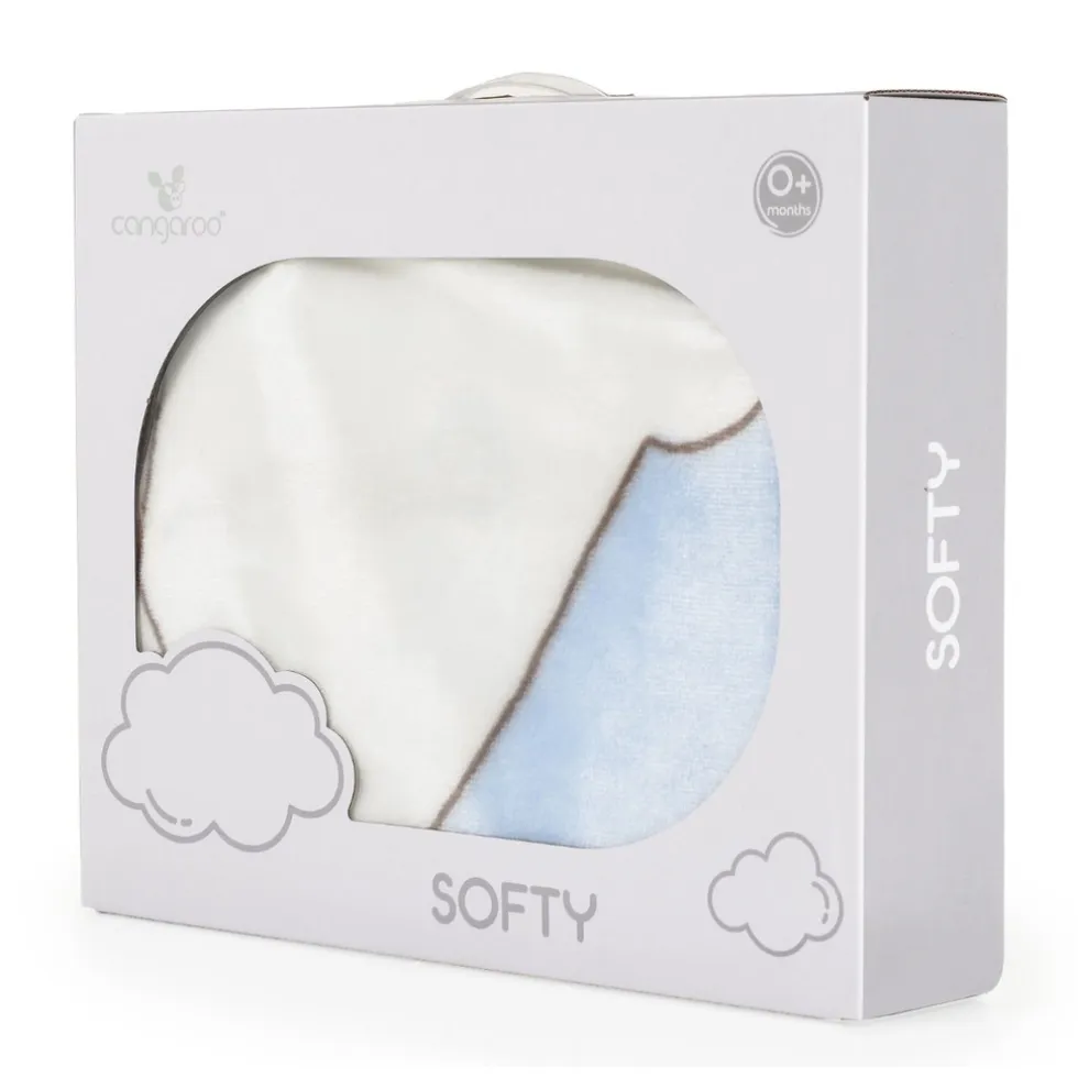 Cangaroo Softy Sweet Hugs Blue 80 x 110 cm Wiegdeken