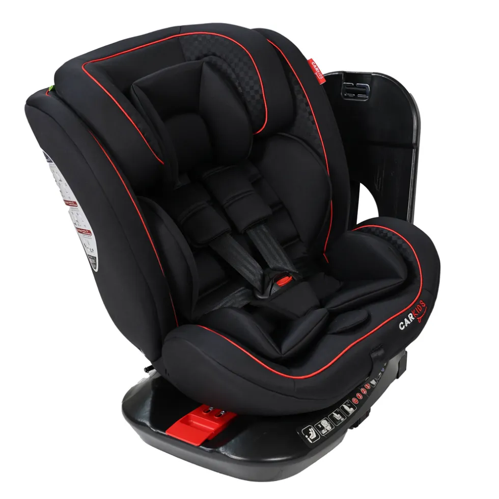 Carkids I-Size Autostoeltje Darcy 360° Draaibaar 40-150cm Isofix Zwart/Rood