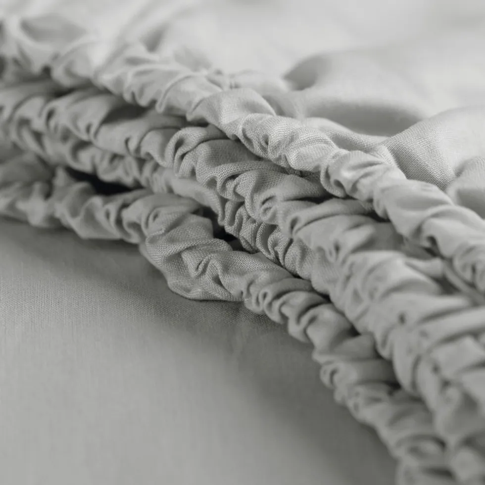 Cinderella Hoeslaken Basic Katoen 30cm Hoekhoogte - light grey 180x210cm