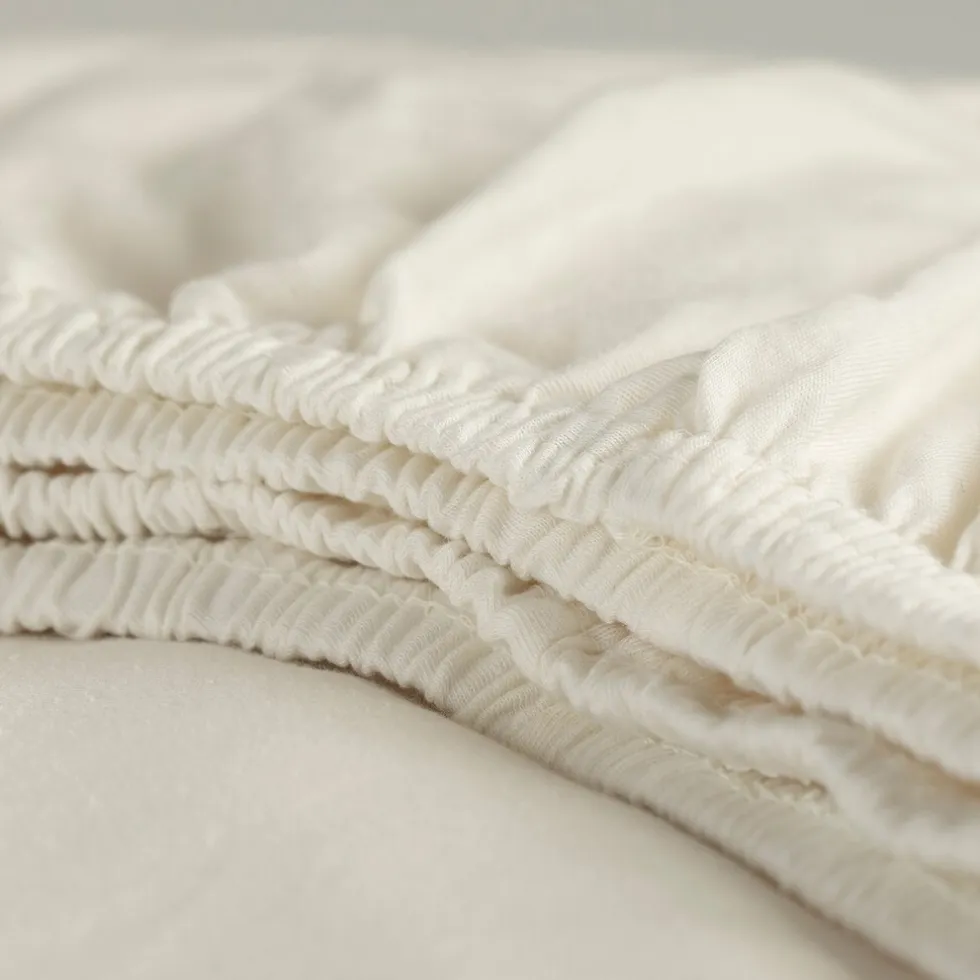 Cinderella Hoeslaken Dubbel Jersey Stretch 40cm Hoek - ivory 160x200/210cm