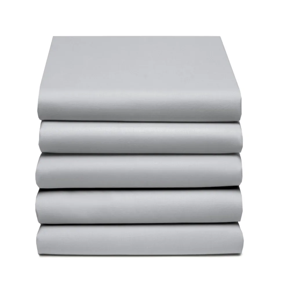 Cinderella Splittopper Single Split Hoeslaken Katoen Satijn - light grey 180x210cm