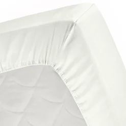 Cinderella Splittopper Single Split Hoeslaken Katoen Satijn - ivoor 180x200cm