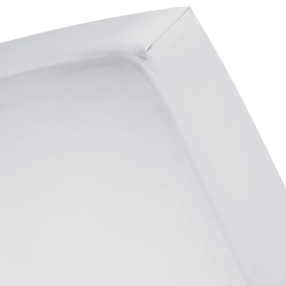 Cinderella Topper Hoeslaken Katoen Satijn - licht grey 90x210cm
