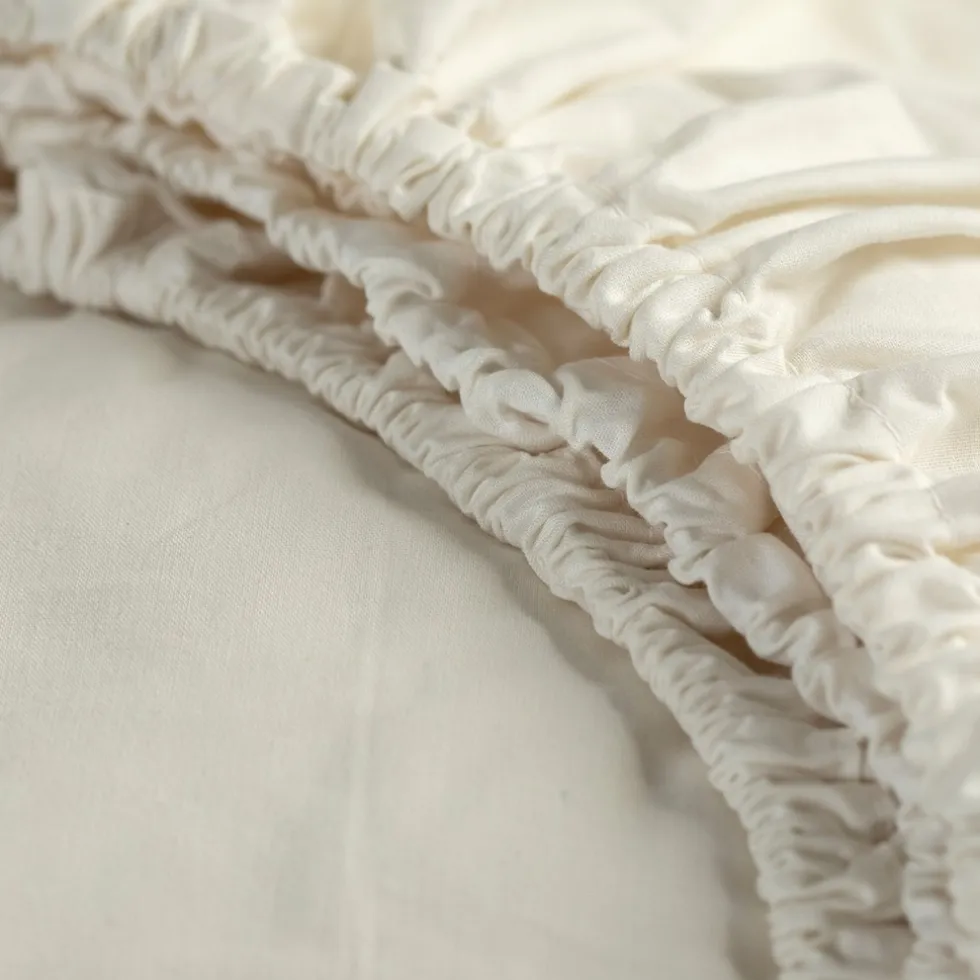 Cinderella Topper Hoeslaken Basic Katoen - ivoor 90x200cm