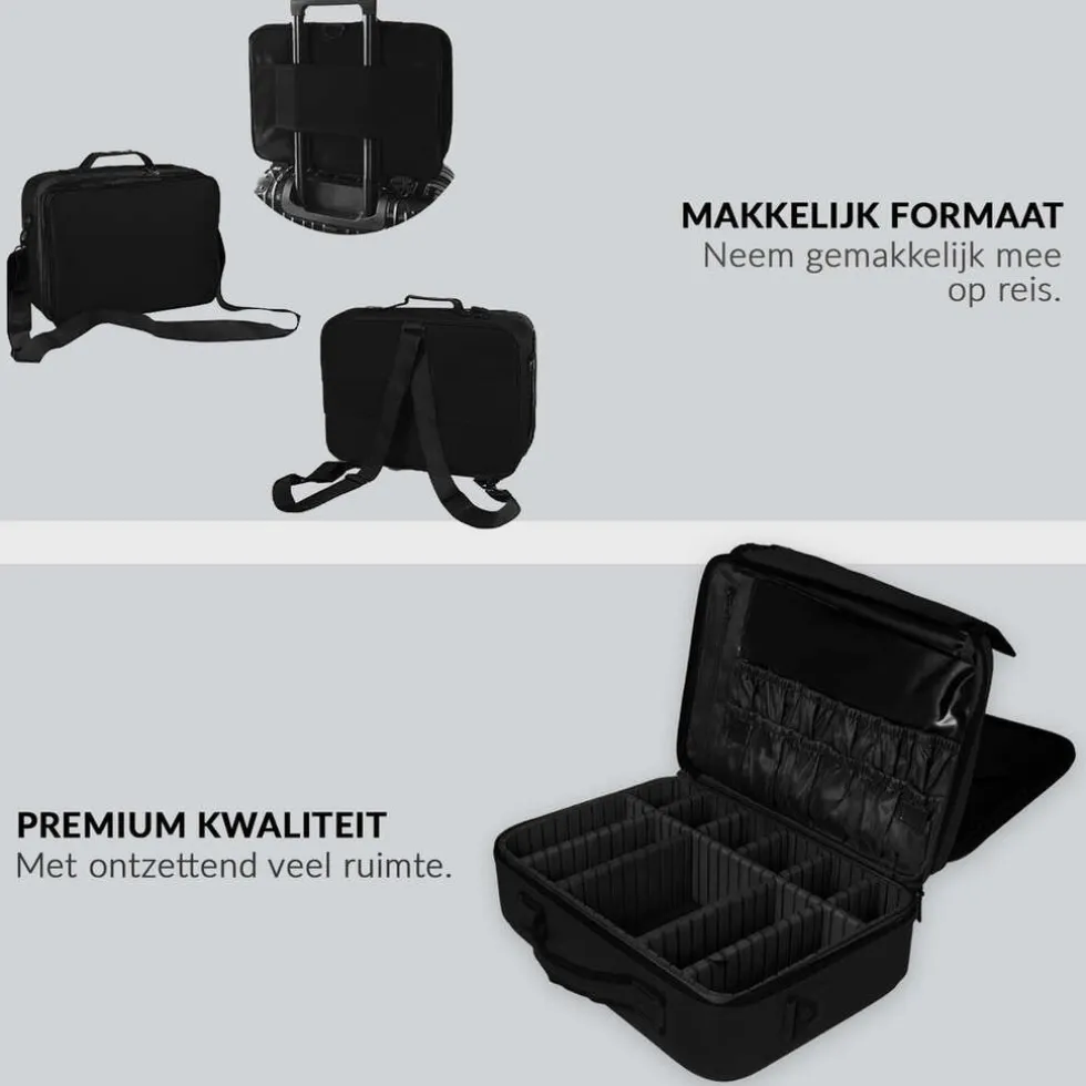 Confibel Cosmetica Koffer Make-up Koffer met verstelbare vakken